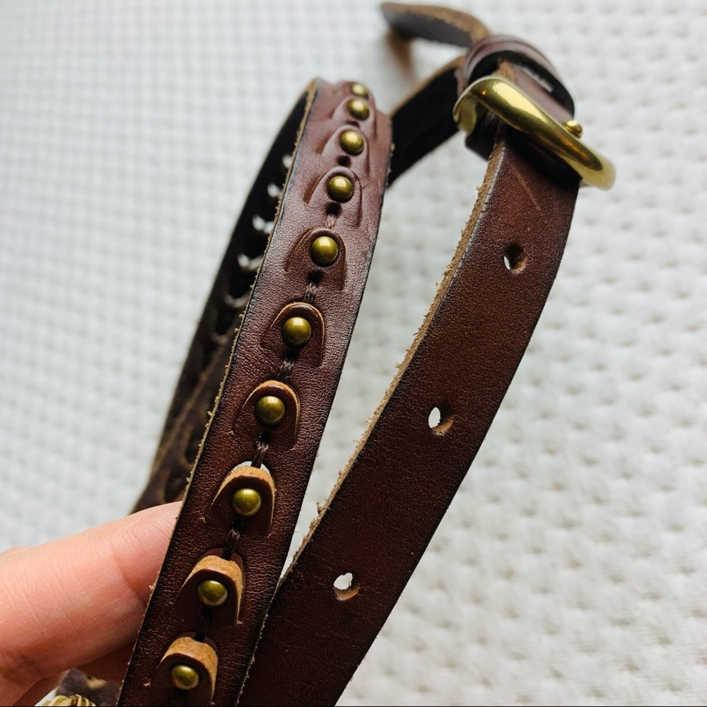 100% Leather belt Eddie Bauer size Large EUC - Picture 4 of 11